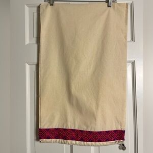 Tory Burch Cream Canvas Logo Trim Dust Bag.